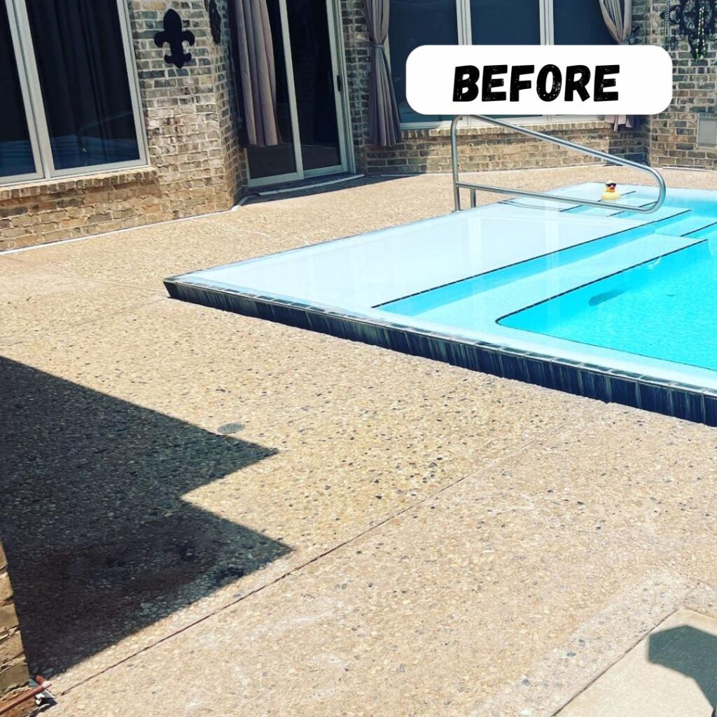 artificial pool turf installation